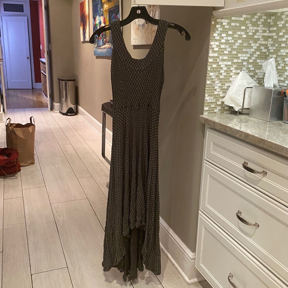 Dark green maxi dress